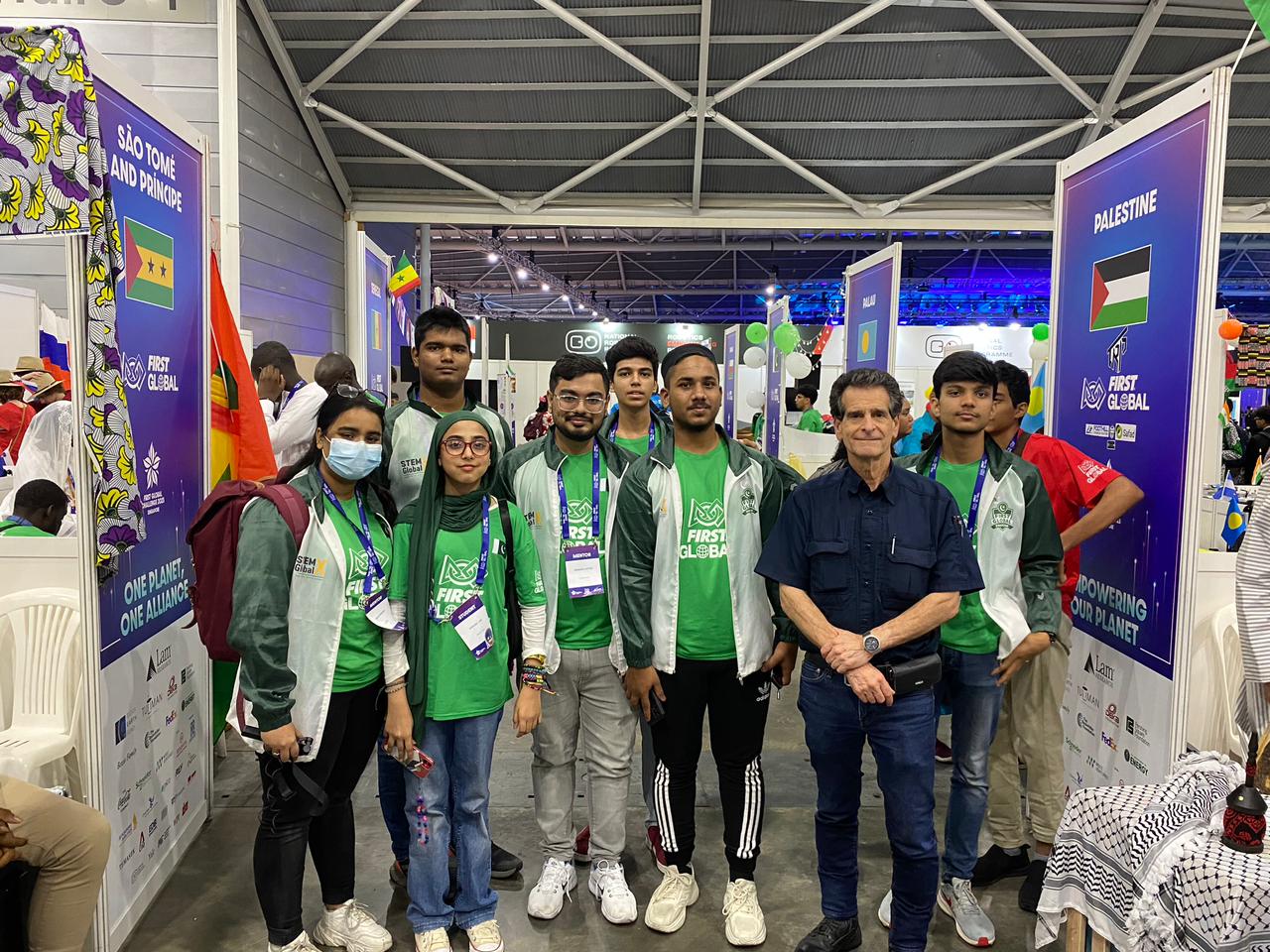 Team Pakistan with FIRST Global founder Dean Kamen